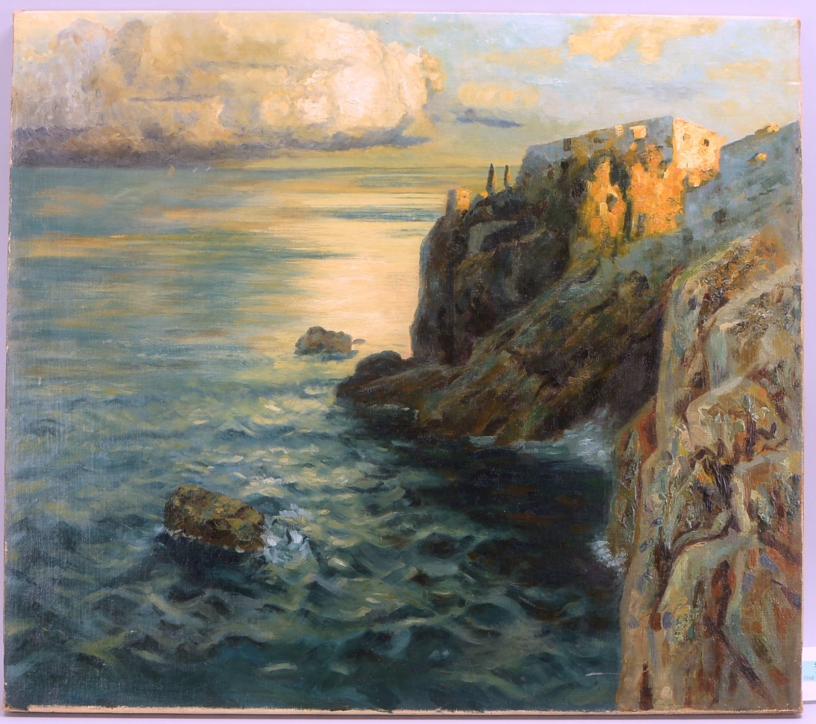 Hamacher, Willy, 'An der Riviera', Öl/Lw, unsigniert, ungerahmt; Bildmaße 70,5 x 80,5 cm