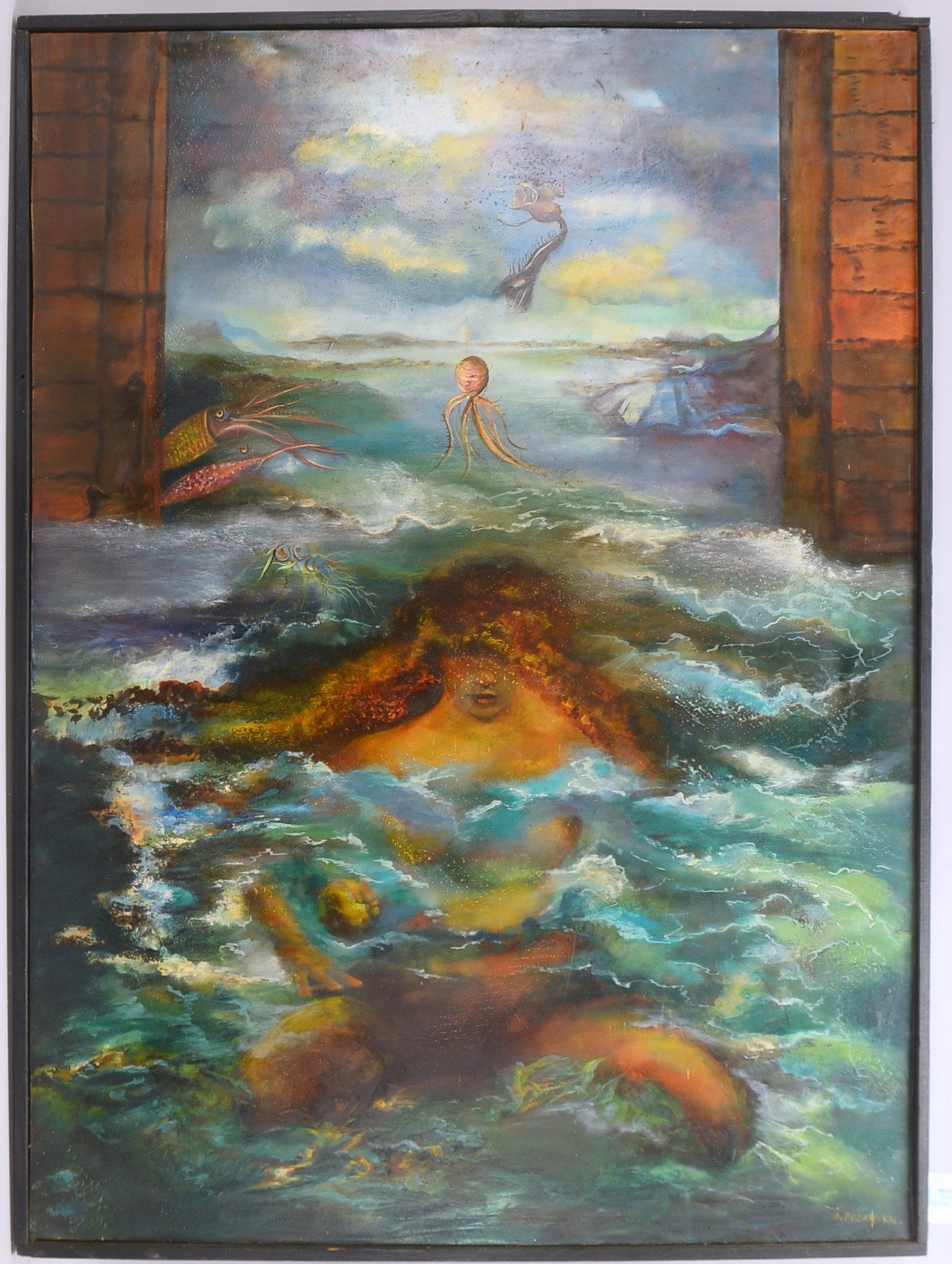 Polak-Kalwaryjeka, Alina, 'Afrodyta' - OT, Öl/Lw, unten re. sign.; Rahmenmaße 98 x 133 cm