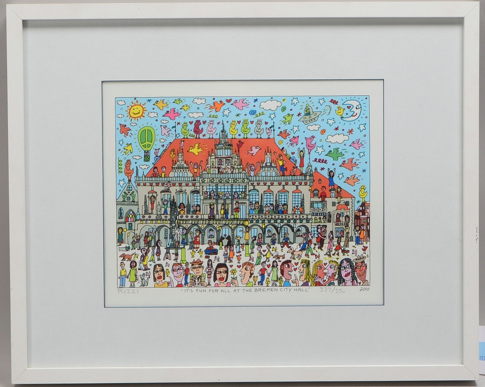 Rizzi, James, '... Bremen City Hall', Farbserigr., Aufl. '377/750', bleisign./dat. '2010'