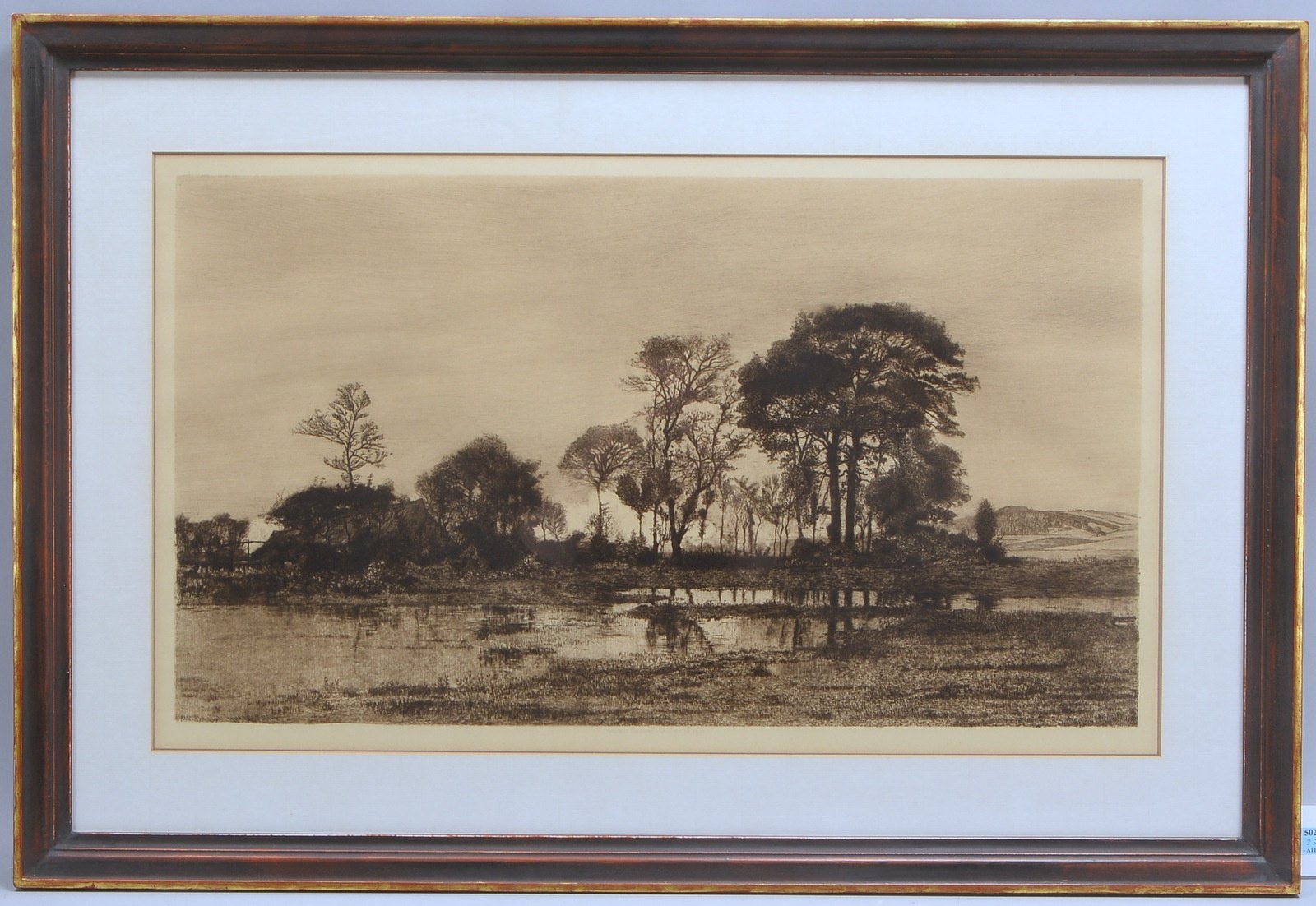 am Ende, Hans, 'Immenhof', Radierung, unter PP hinter Glas; Rahmenmaße 67 x 99 cm