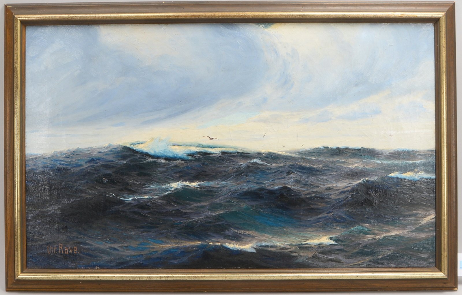 Rave, Christopher (1881 - 1933, Hamburg), 'Raue See', Öl/Lw, unten links signiert; Bildmaße 60 x 100