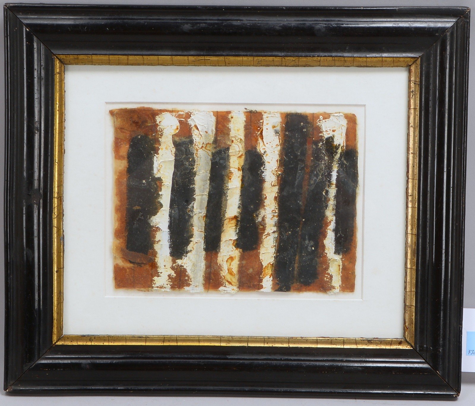 Reiling, Erich, 'Ohne Titel', Mischtechnik auf Papier, verso sign./dat., hinter Glas
