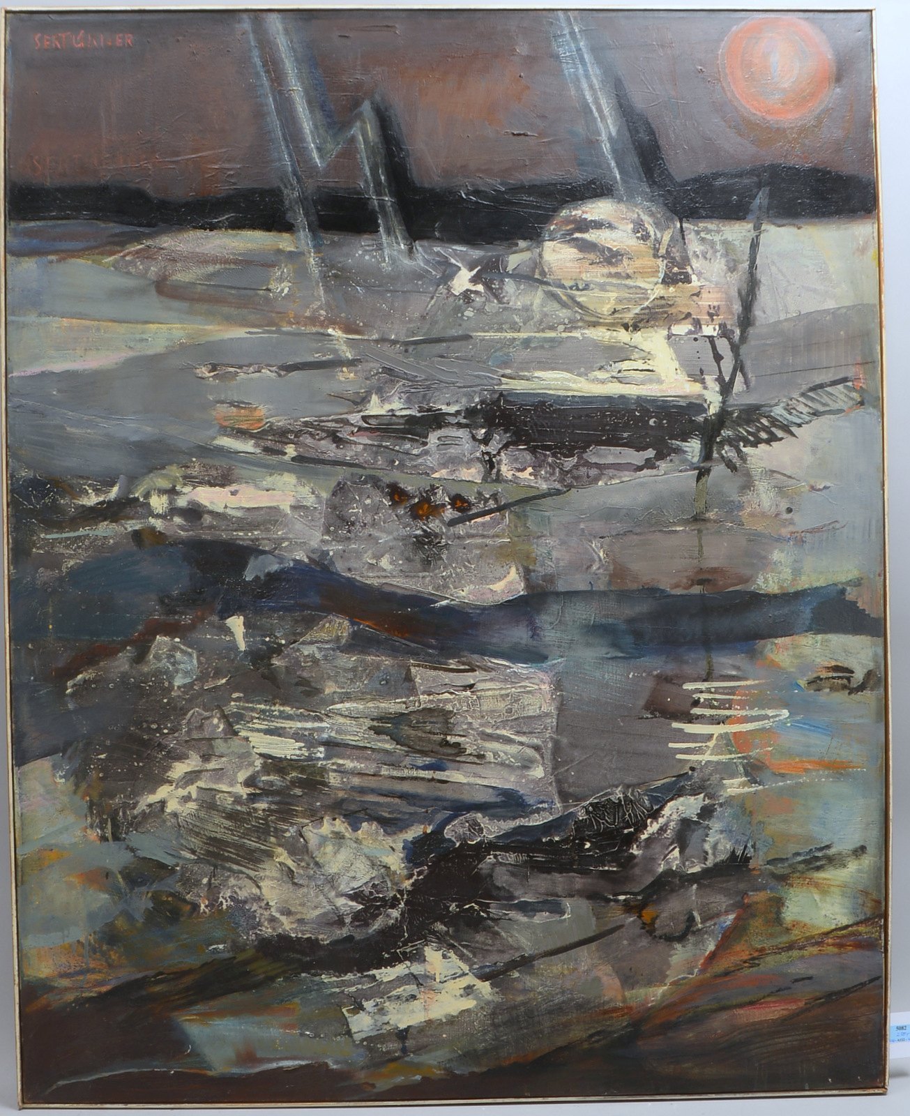 Sertürner, Wernhera, 'Formationen' - OT, Öl/Lw, sign.; Bildmaße 125 x 100 cm