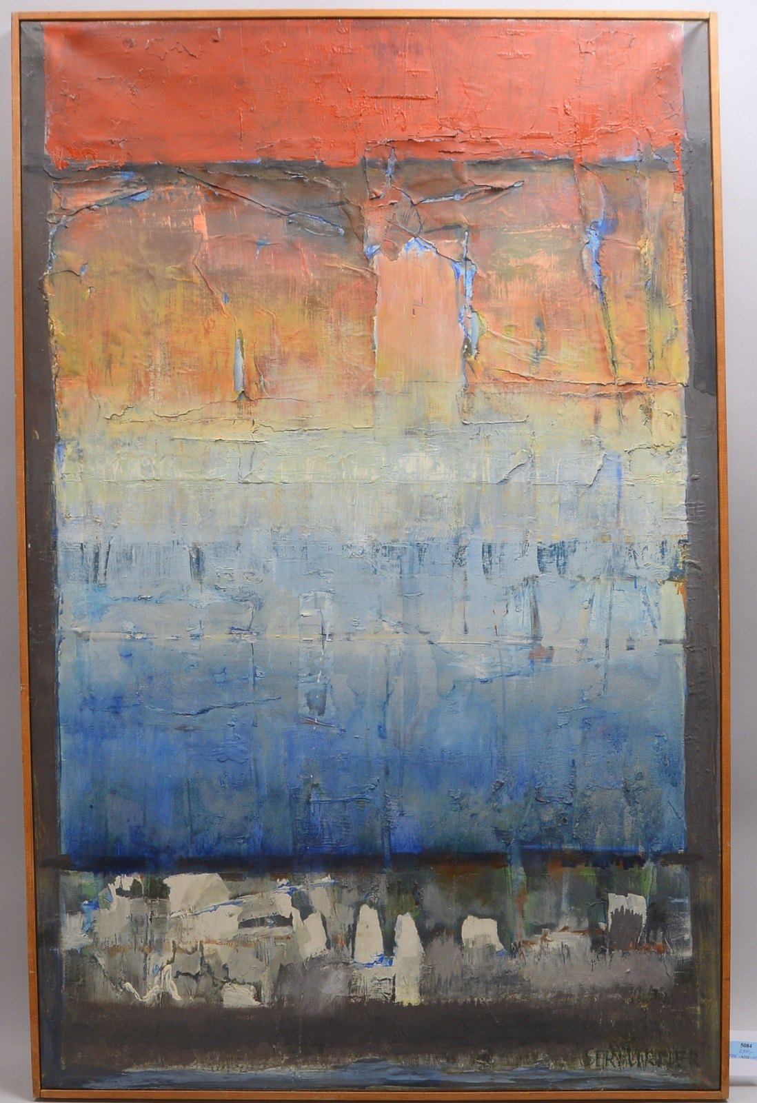 Sertürner, Wernhera, 'Streifenbild IV' - OT, Öl/Lw, sign.; Bildmaße 126 x 80 cm