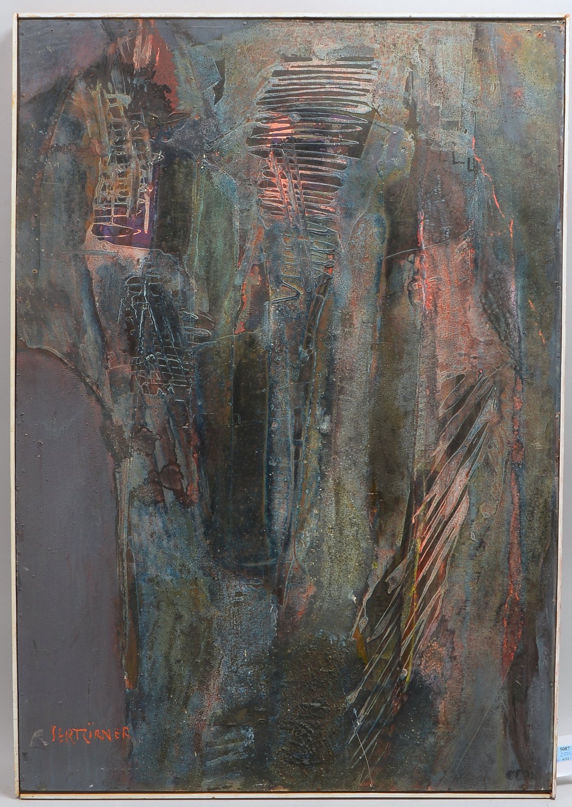 Sertürner, Wernhera, 'Transparens' - OT, Öl auf Hartfaser, sign.; Bildmaße 190 x 70 cm