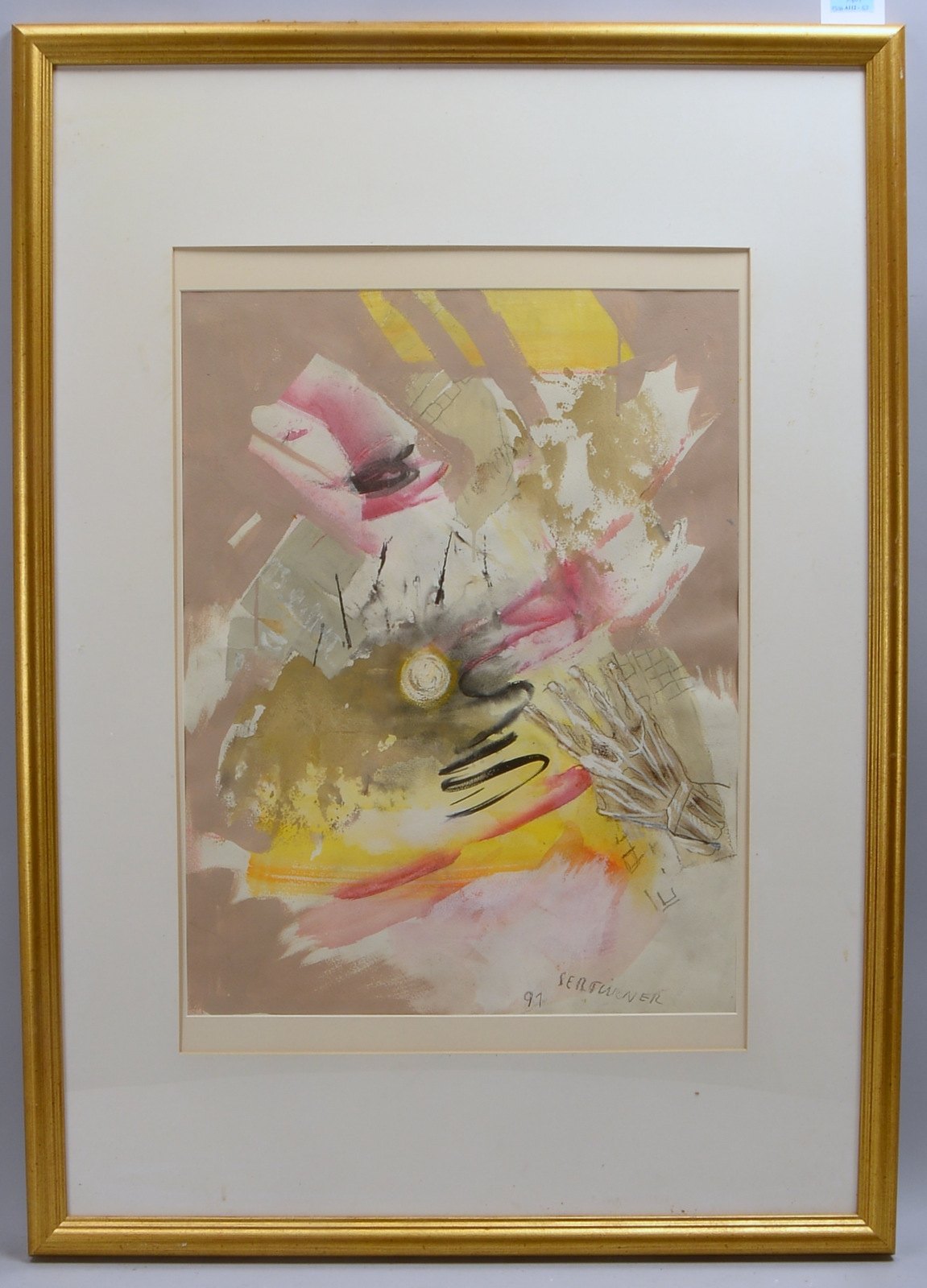 Sertürner, Wernhera, 'Etüden' - OT, Tempera/Papier, sign.; Rahmenmaße 106 x 76 cm