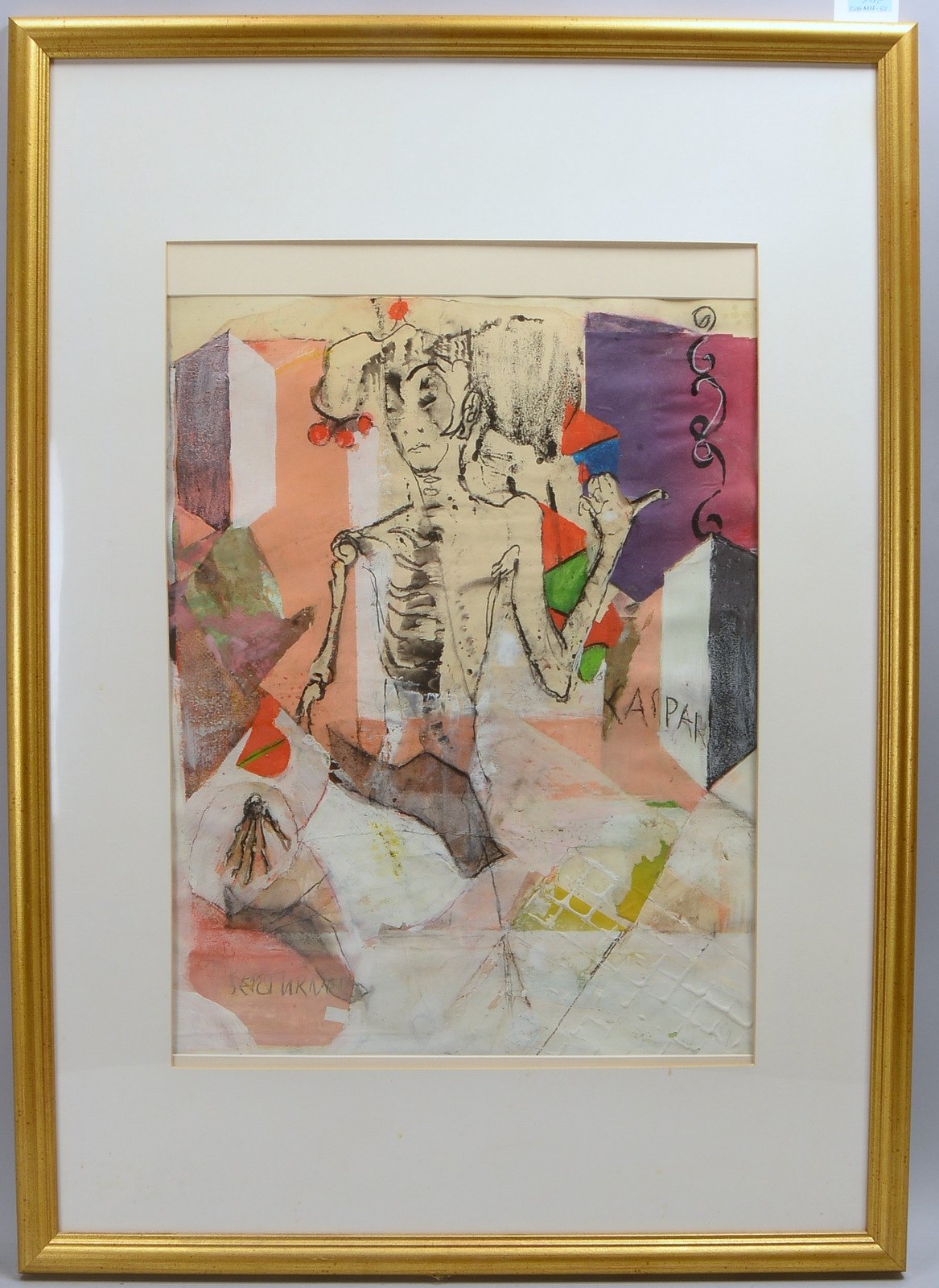 Sertürner, Wernhera, 'Kaspars Entscheidung', Temp./Papier, sign.; Maße 106 x 76 cm