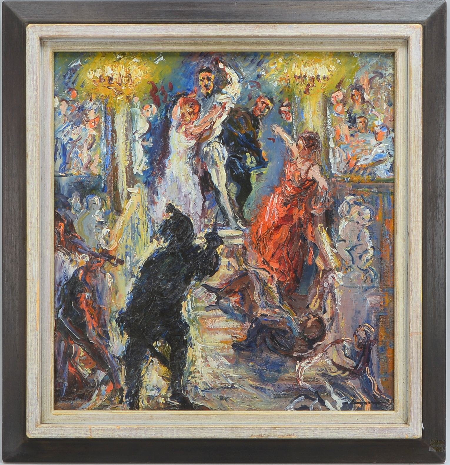 Dannemann, Karl, 'Opernszene', Öl auf Holz/ger., unten rechts sign.; Maße 46,5 x 44 cm