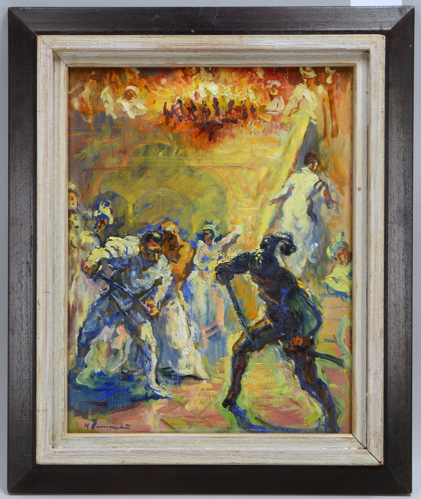 Dannemann, Karl, 'Opernszene', Öl auf Holz/ger., unten rechts sign.; Maße 41 x 31,5 cm