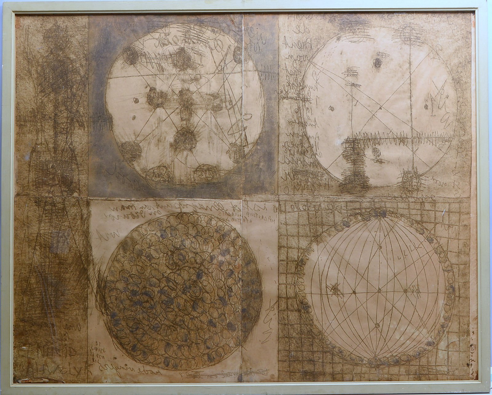 Heyboer, Anton, 'O.T.', gr. Radierung, hinter Glas; Rahmenmaße 105 x 130 cm