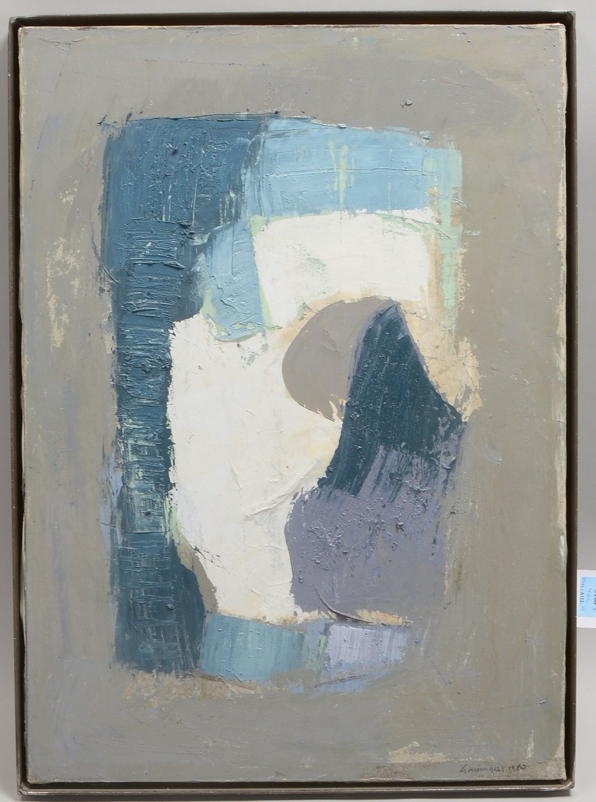 Giacomazzi, Ottario, 'Imuri' - 'Die Wände', Öl/Lw, sign./dat. '1980', im Eisenrahmen