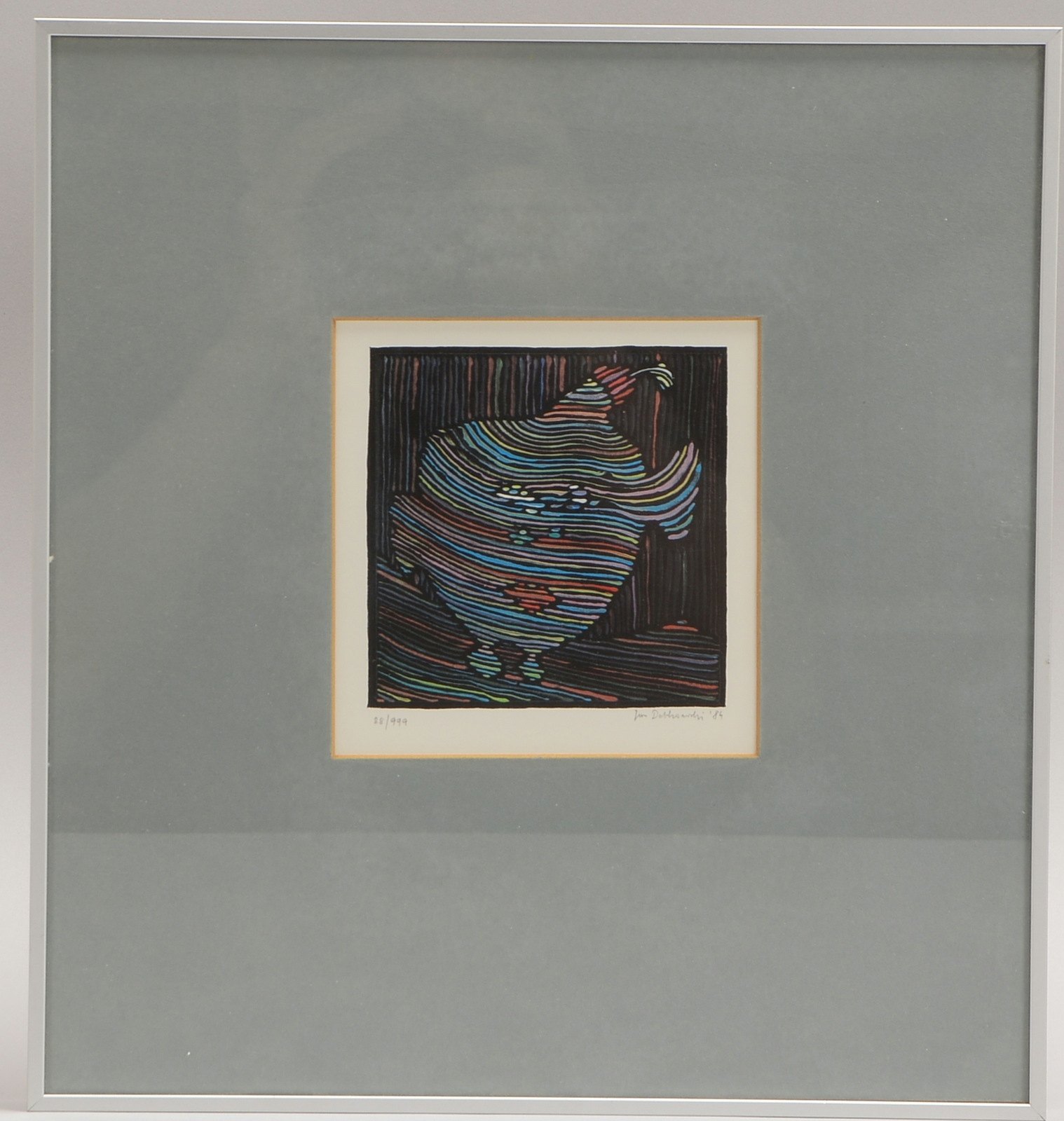 Dobkowski, Jan, 'OT', Farbserigrafie, Aufl. '88/990', sign./dat. (19)'89', hinter Glas