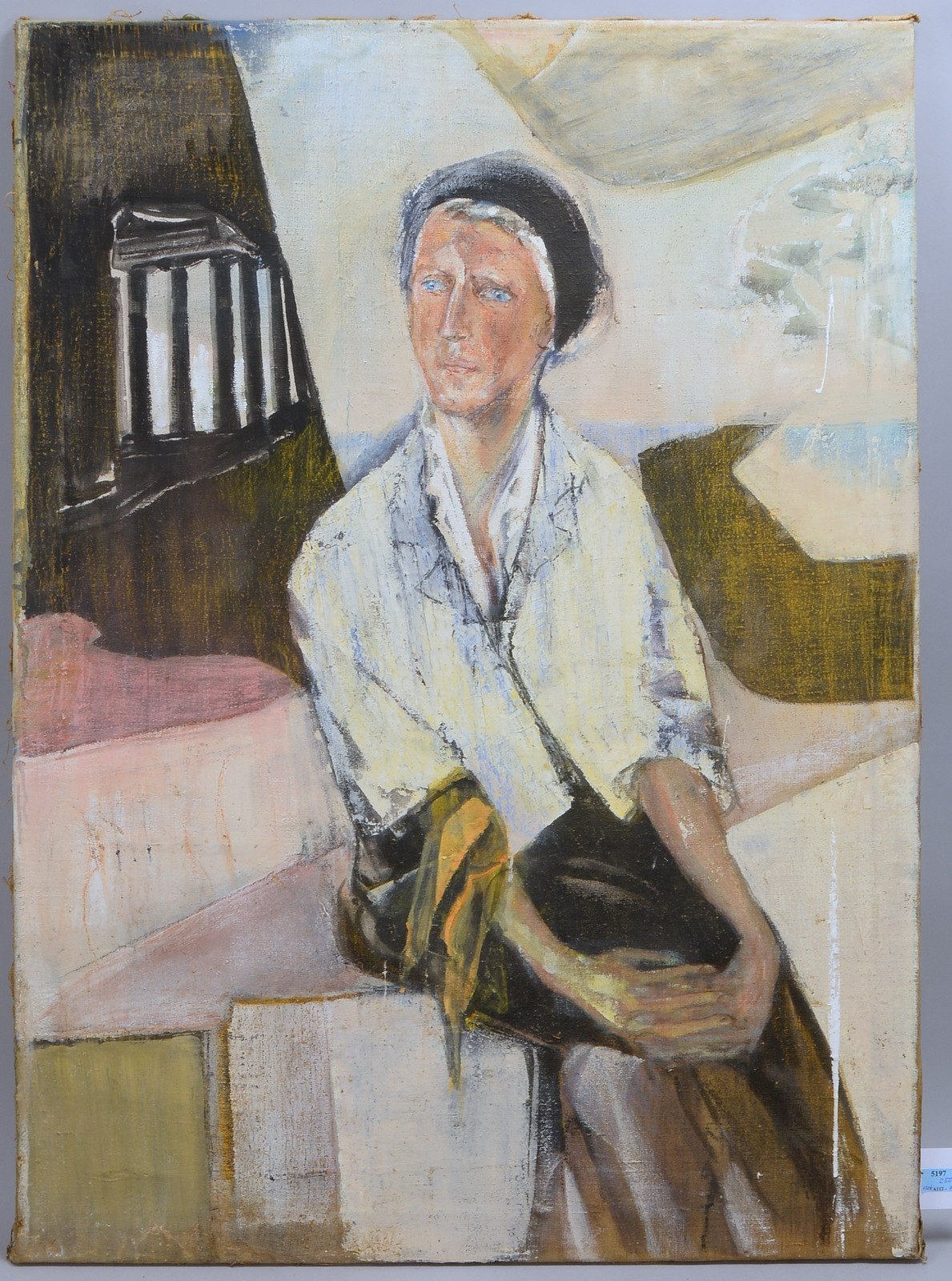 Sertürner, Wernhera, 'Selbstportrait'(?), Öl/Lw, unsign., unger.; Bildmaße 110 x 80 cm