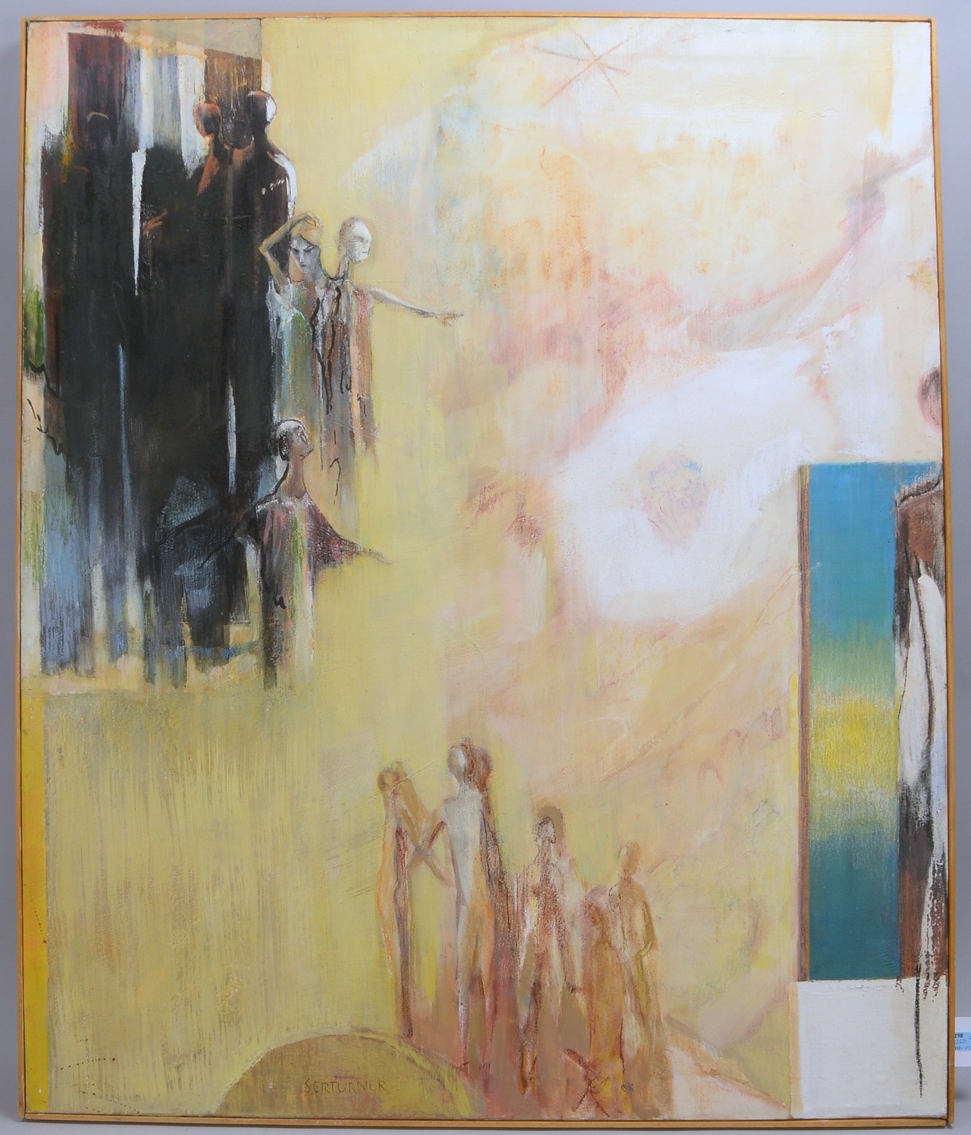 Sertürner, Wernhera, 'Das Geschichtliche Wesen' - OT, Öl/Lw, sign.; Rahmenmaße 120 x 101 cm
