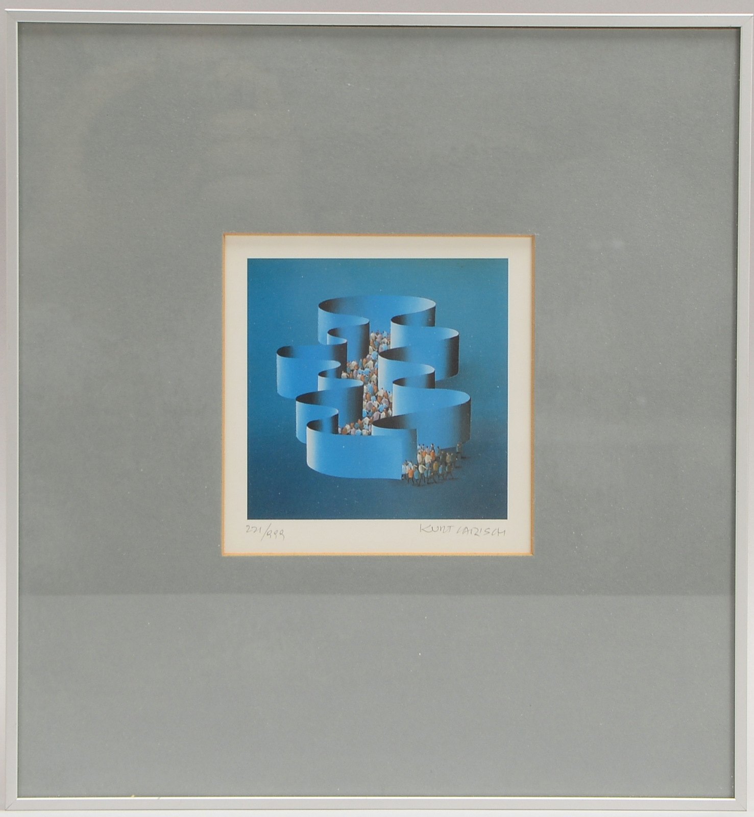 Larisch, Kurt, 'OT', Farbsiebdruck, Aufl. '221/999', sign., unter PP hinter Glas