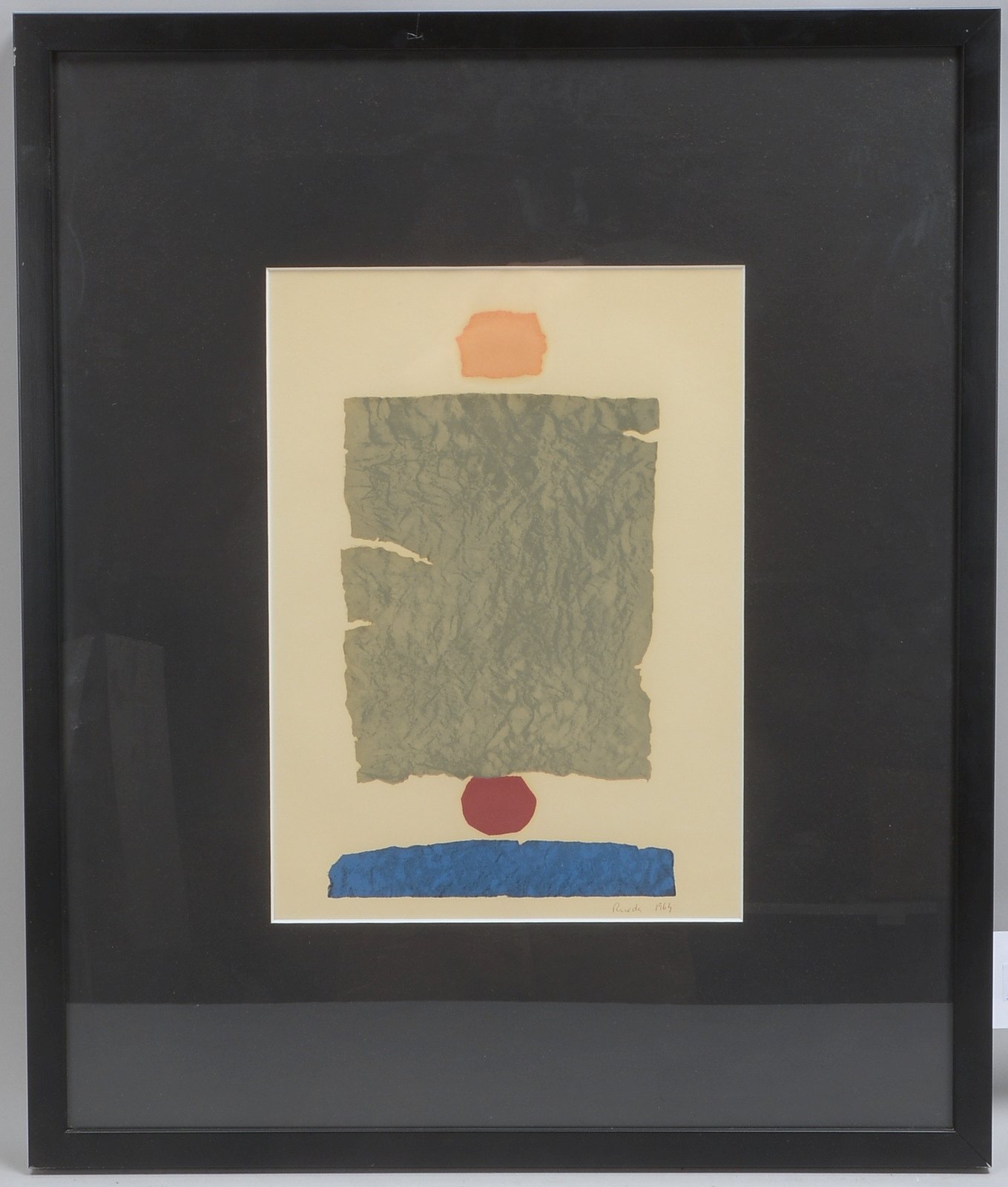 Rueda, Gerardo, 'Farbkomposition', Farbserigrafie, sign./dat. '1964', hinter Glas ger.