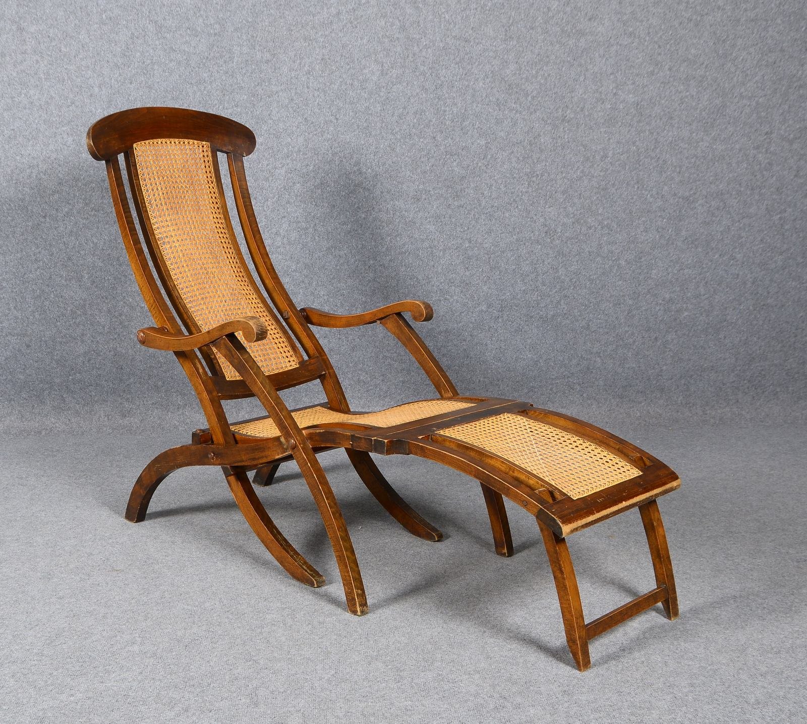 Deckchair, Rückenlehne und Sitzfläche/Beinaufl. in Wabengeflecht, mehrf klappb.