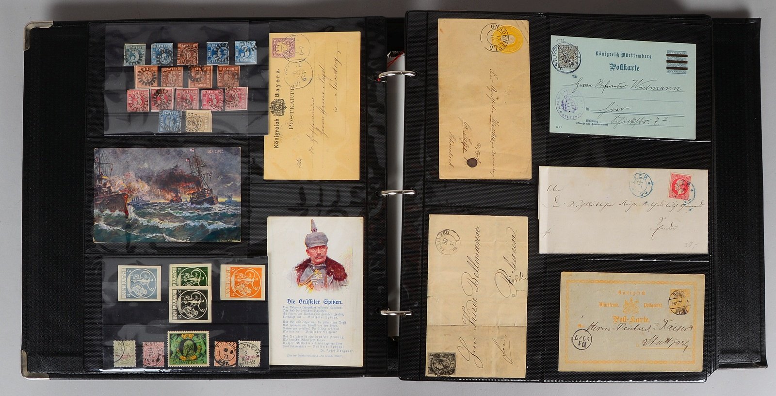 Briefmarken: Karten/Marken 'Deutschl.' ab 'Klassik'; dazu 'GB', 'USA', 'Asien' - selten!