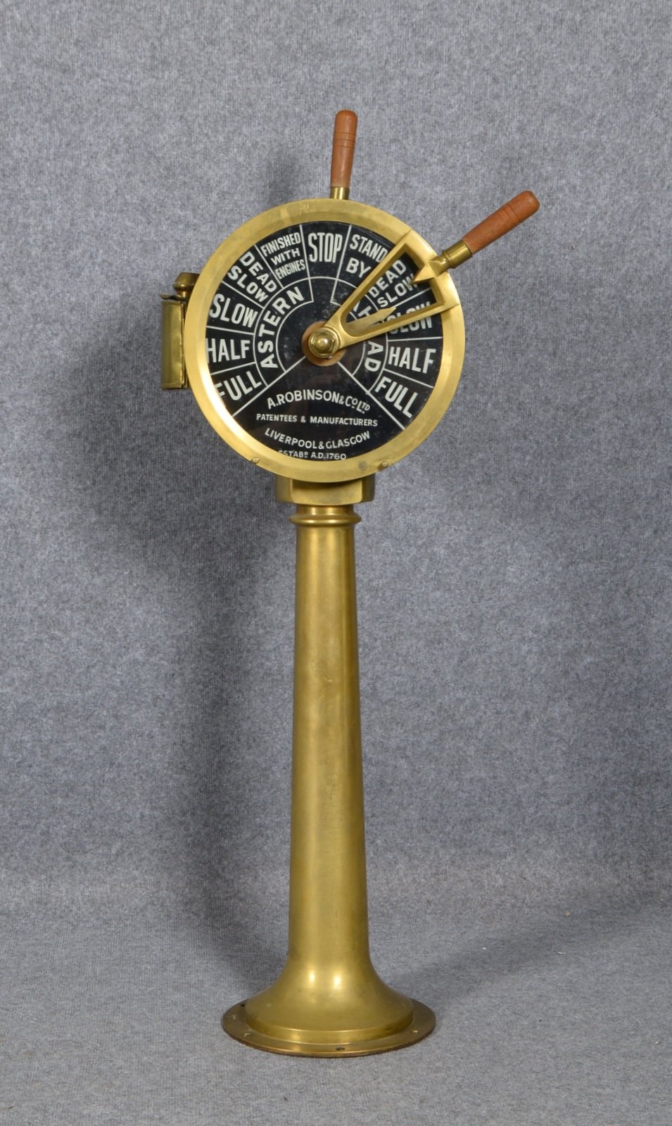 Maschinentelegraf (A. Robinson & Co. Ltd./Liverpool & Glasgow 'Estab. A.D. 1760')
