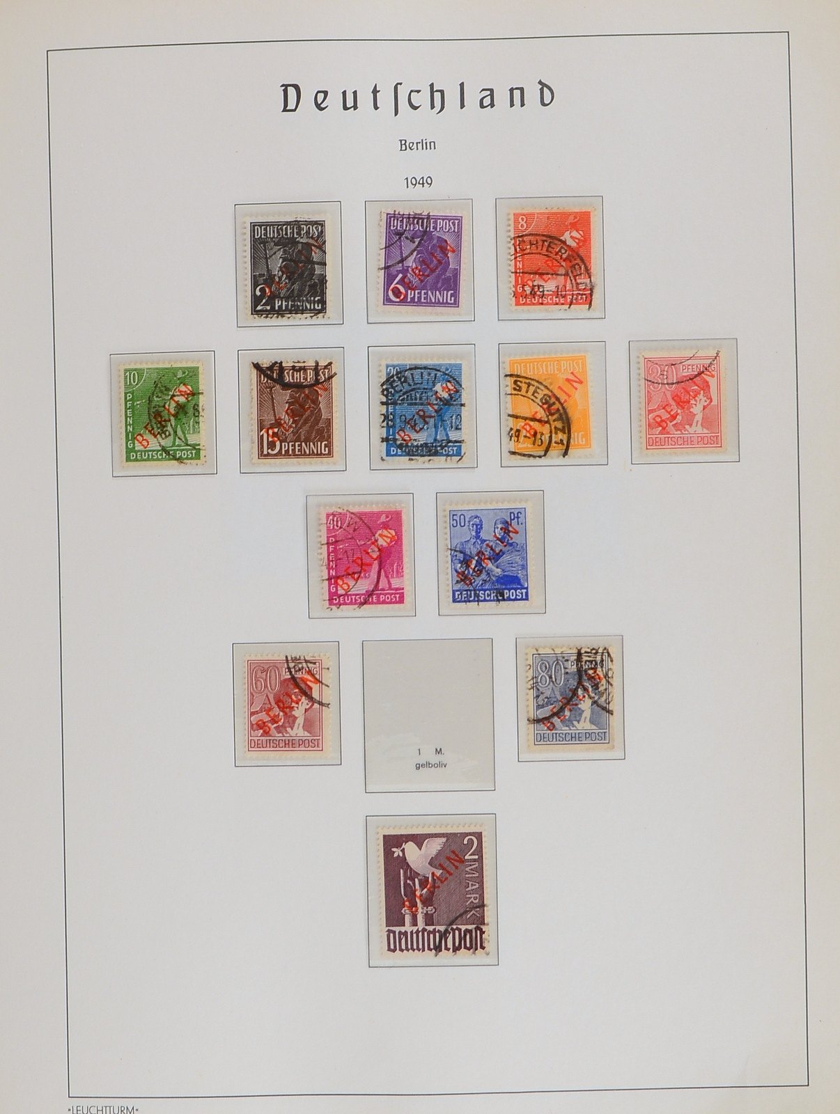 Briefmarken, 'Berlin', 1948 - 1990: gest. Erhaltung, im Falzlos-Vordruck-Album