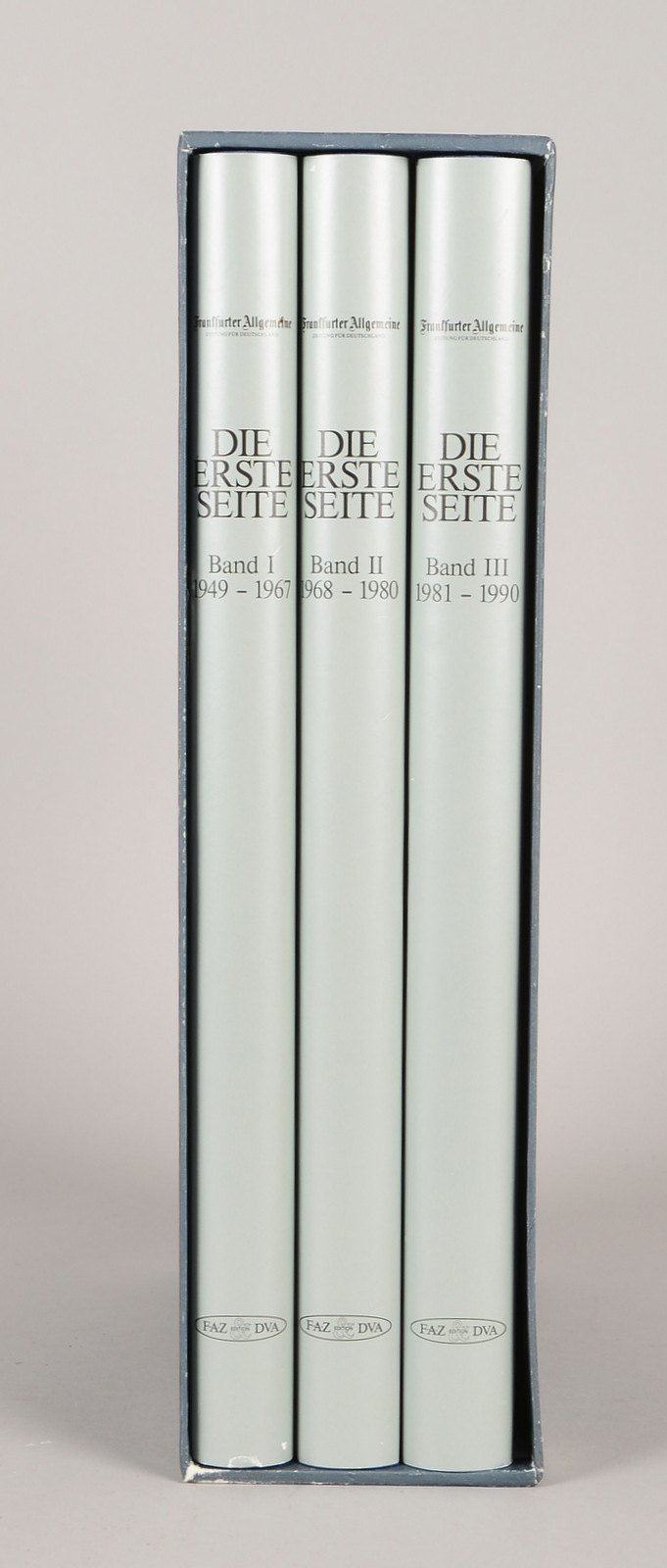 'Frankfurter Allgemeine', 1949 - 1990: 'Die Erste Seite', Bd. I, II und III - im Schuber