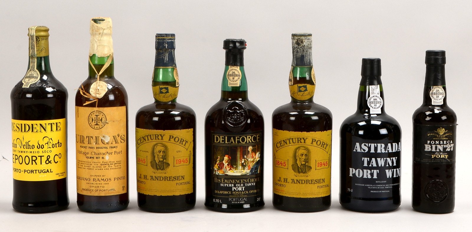 Sammler-Portweine, 7 Fl.: Niepoort, J.H. Andresen, Delaforce, Binz, Urtiga, und Astrada