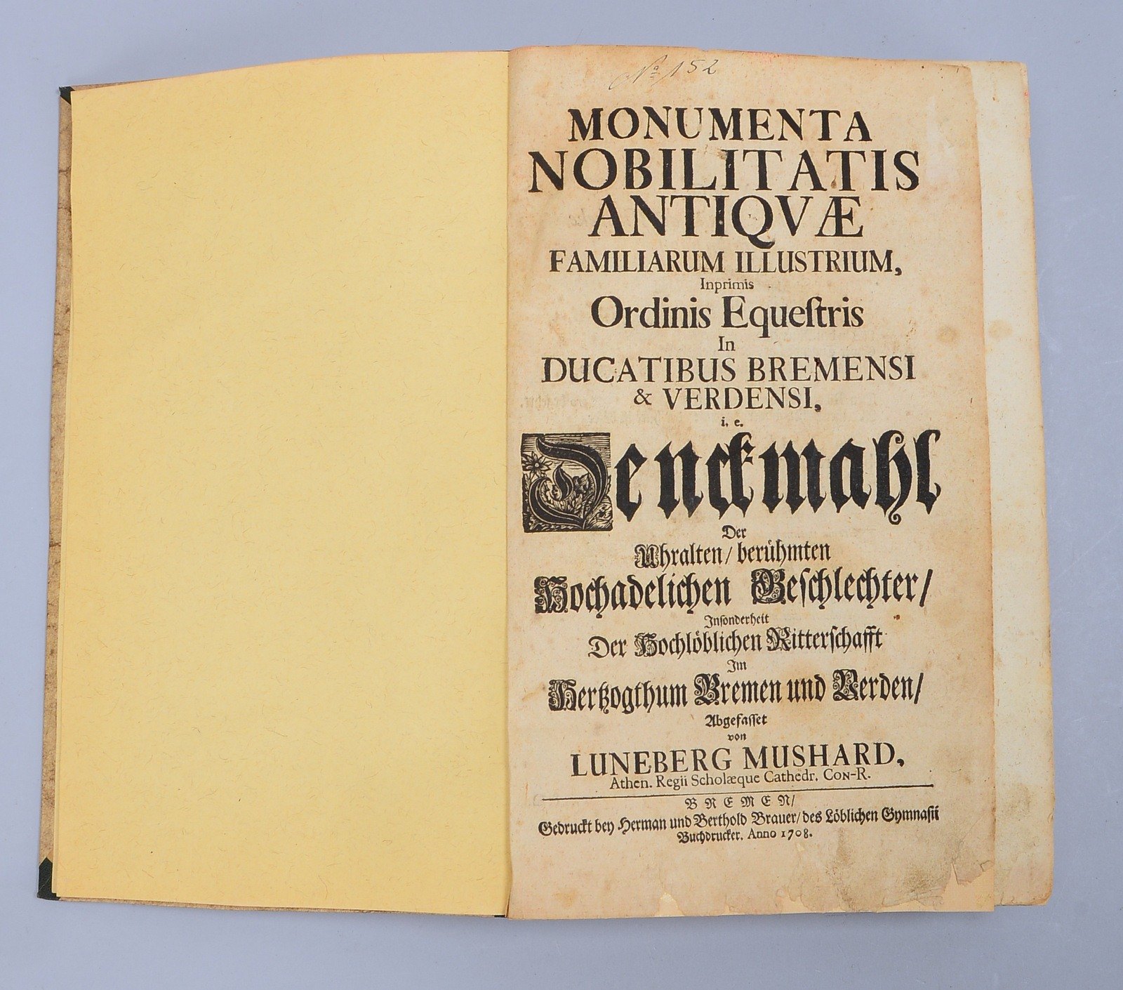 Mushard, Luneberg, 'Monumenta nobilitatis antiquae familiarum illustr. ...' (1708)
