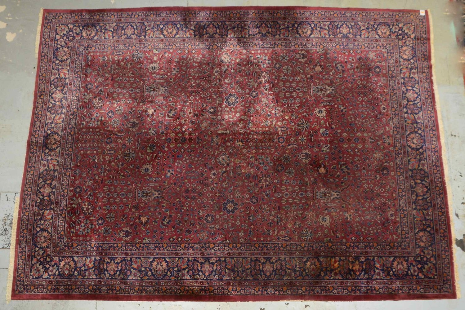 Gr. Lavar-Orientteppich, mittelf. bis feine Knüpfung; Maße 418 x 306 cm (reinigungsbed.)