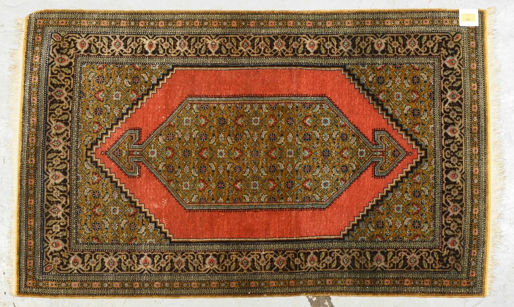 Ghom, Seide auf Seide, feine Knüpfung, Flor in gutem Zustand; Maße 125 x 77 cm