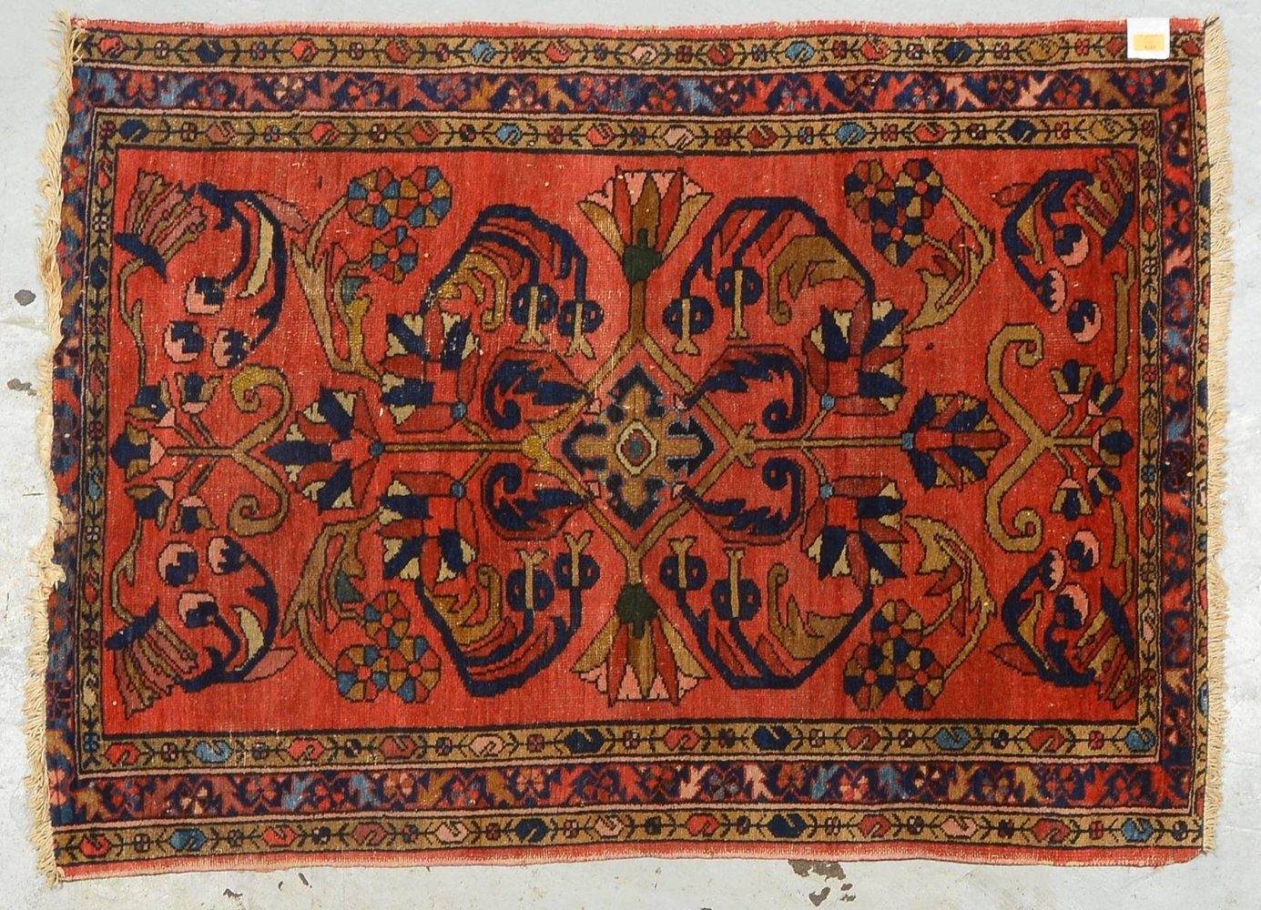 Sarough, alt, mitelfeine Kn., Schmalseiten eingekürzt; Maße 140 x 103 cm