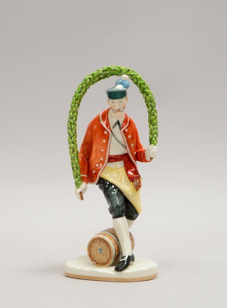 Nymphenburg, Porz.-Figur, 'Tanzender Schäfer...', Mod. '2103', Entw. Resi Schröder-Lechner