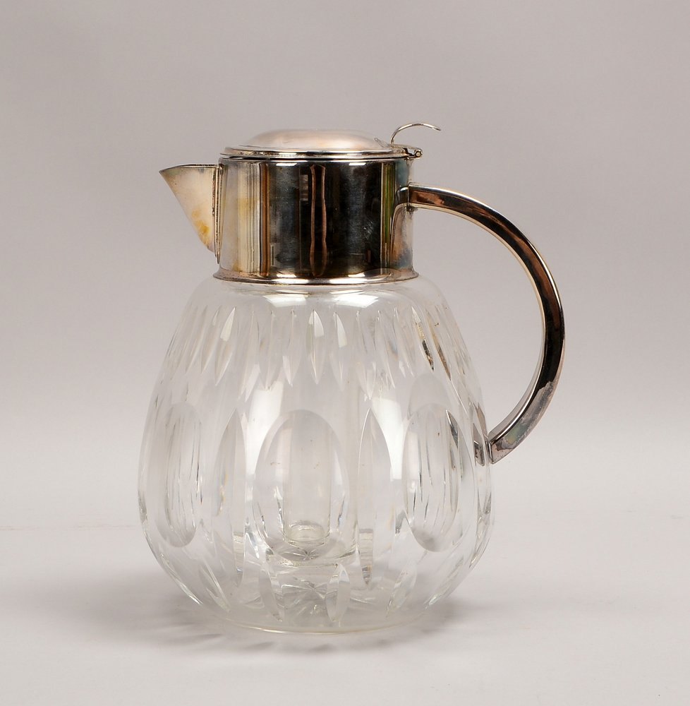 Kalte Ente, Bleikristall, Gefäß mit Glaseinsatz; Höhe 25,5 cm