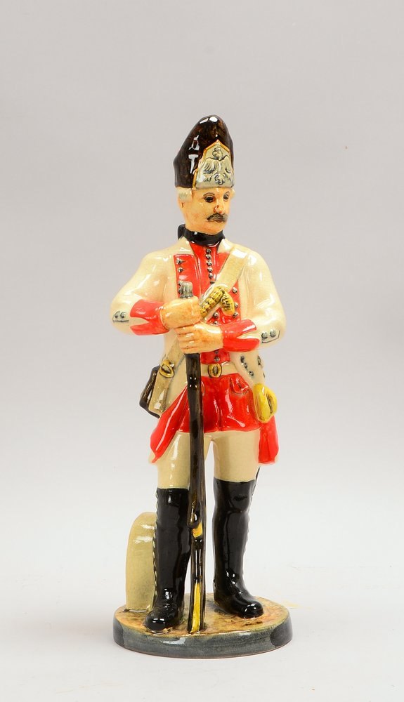 Häfner/Donaueschingen, Keramikfigur, 'Fürstenberger Grenadier'; Höhe 38,5 cm