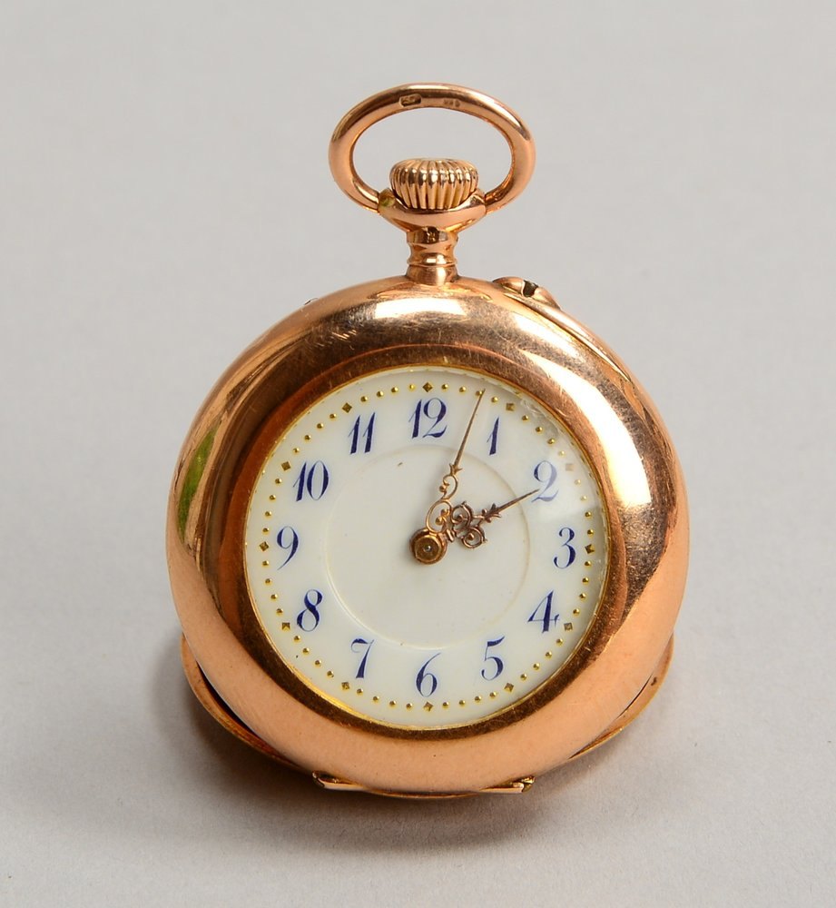 Damentaschenuhr, JWC, 585 Gold-Gehäuse/Staubdeckel - Fkt. ungeprüft; Gew. 28 g