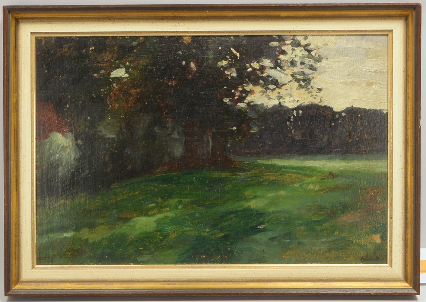 Herbst, Thomas, 'Am Waldrand', Öl/Mk, li./re. sign., verso mit Nachlassstempel/Nr. '497'