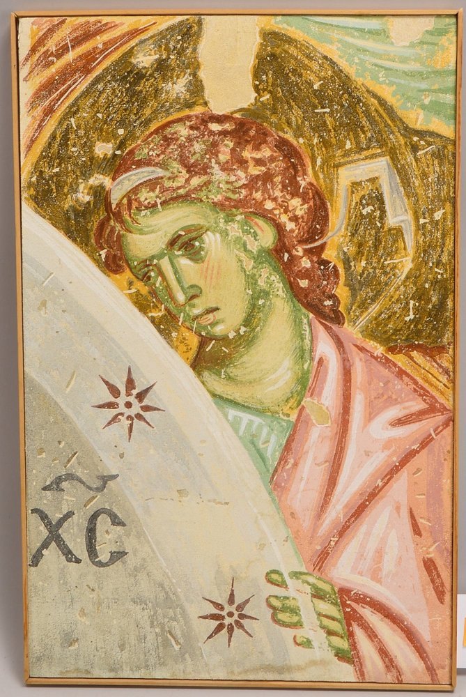 Zivkovic, Zdenka, 'Andeo (Manastir Sopocani, 1265)', Fresken-Kopie, dat. '1979'