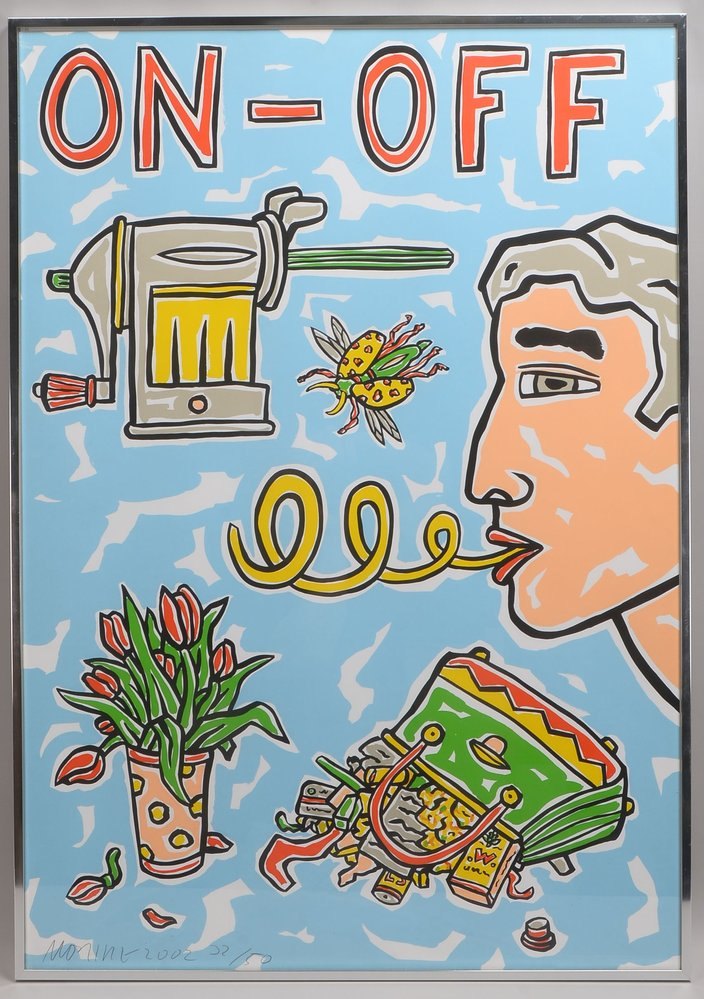 Götze, Moritz , 'On - Off', Farbserigrafie, '32/50', sign./dat. '2002', hinter Glas ger.