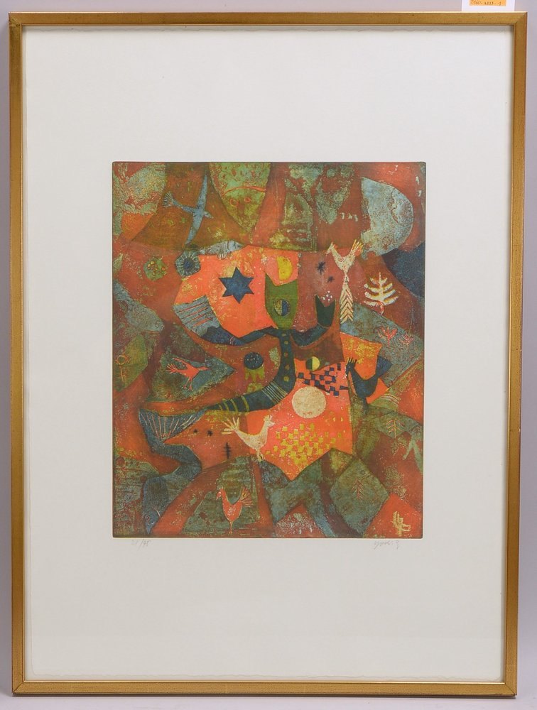 Takahashi, Joshi (Japan), Farblithografie, Aufl. '21/95', sign./numm., hinter Glas ger.