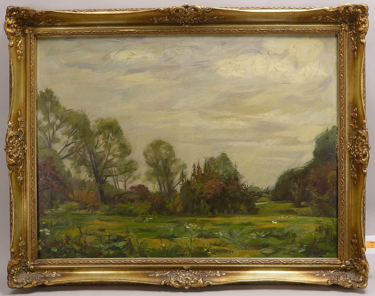 Fiedler (-?), 'Landschaft', Öl/Lw, unten li. sign./dat. (19)'48'; Rahmenmaße 82 x 105,5 cm