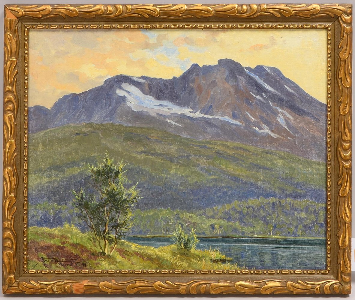 Gemälde, 'Schlafende Königin', Öl/Lw, auf Karton/ger., sign./dat. und ortsbez. 'Nazvik'