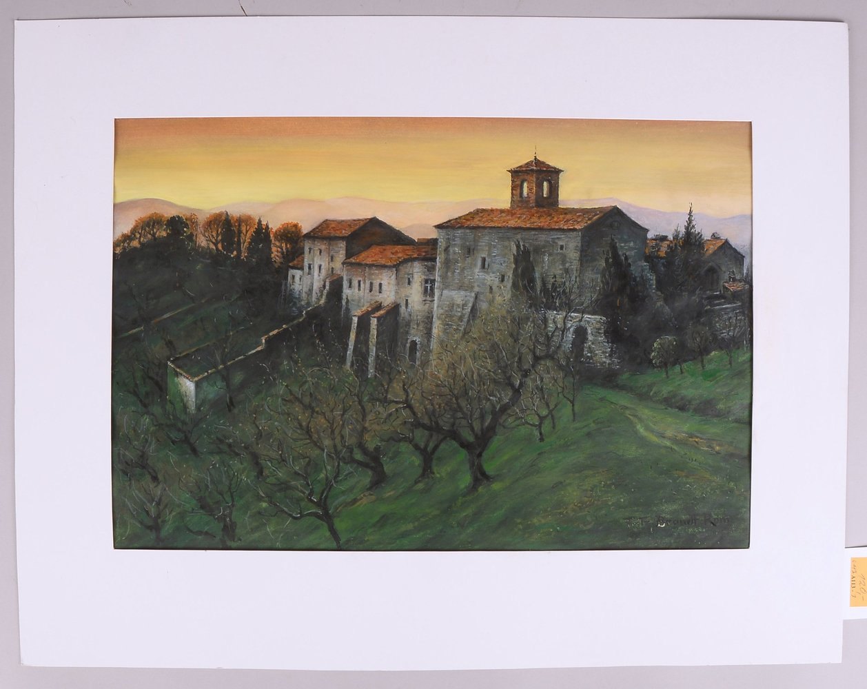 Brandt, Fritz, 'Kloster bei Lazio', Aquarell, sign., unter PP; Blattmaße 33,5 x 49 cm