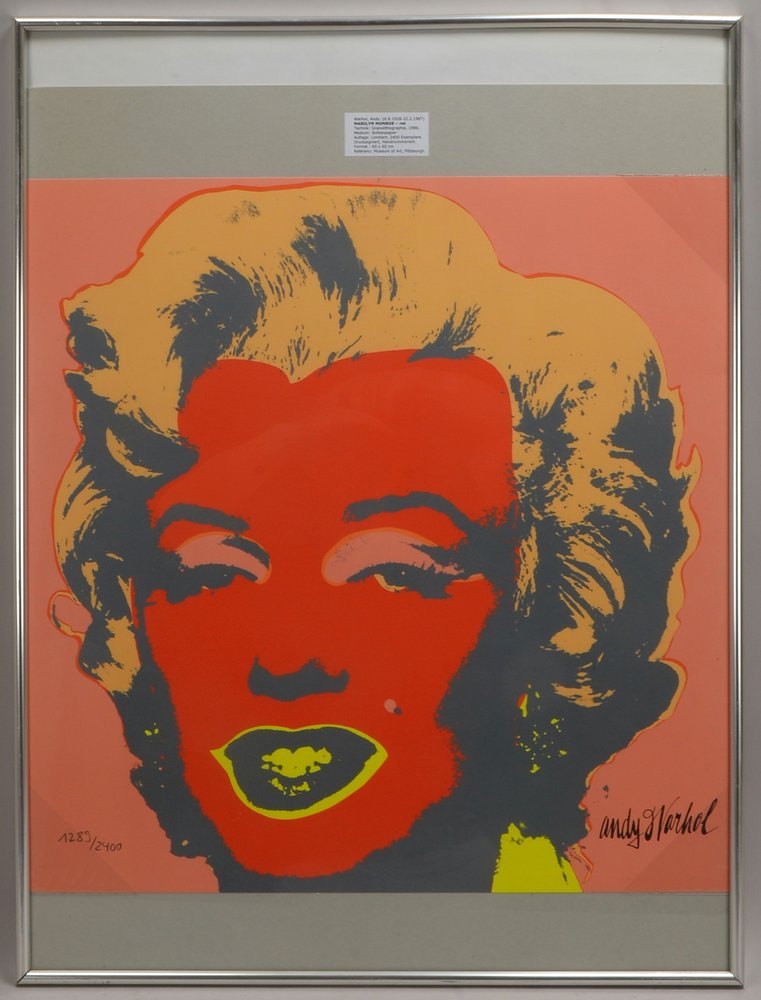 Warhol, Andy (Nachdr.), 'Marilyn Monroe', Granolithogr., '1.289/2.400', im Druck sign.