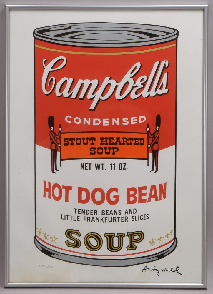 Warhol, Andy (Nachdr.), 'Campbell's', Granolithogr., '1.369/2.400', im Druck sign.