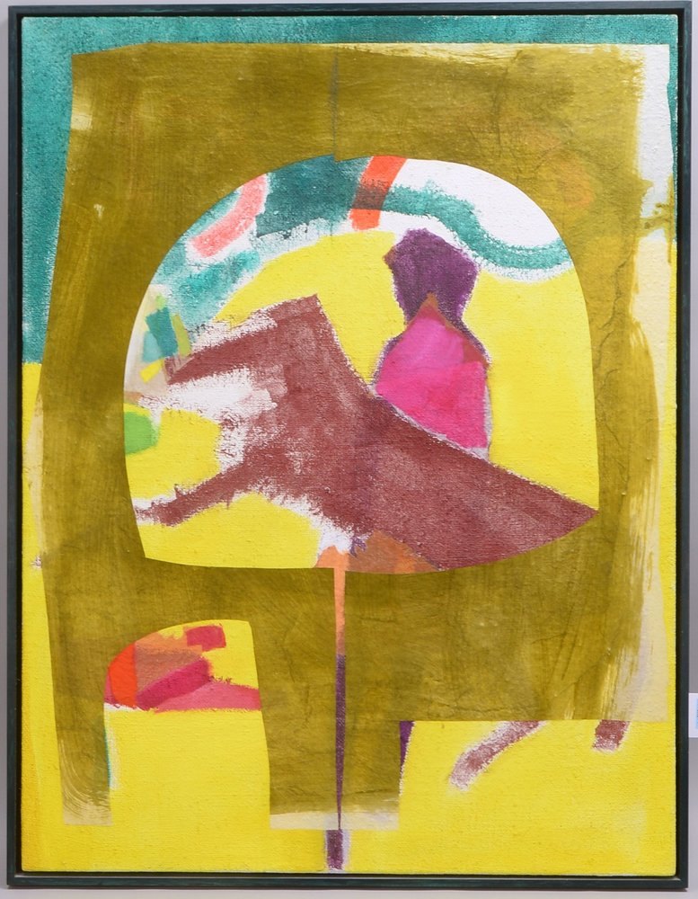 Bockelmann, Susanne, 'Farbkomposition', Öl/Jute; Rahmenmaße 84 x 108 cm