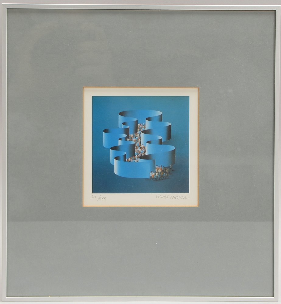 Larisch, Kurt, 'OT', Farbsiebdruck, Aufl. '221/999', sign., unter PP hinter Glas