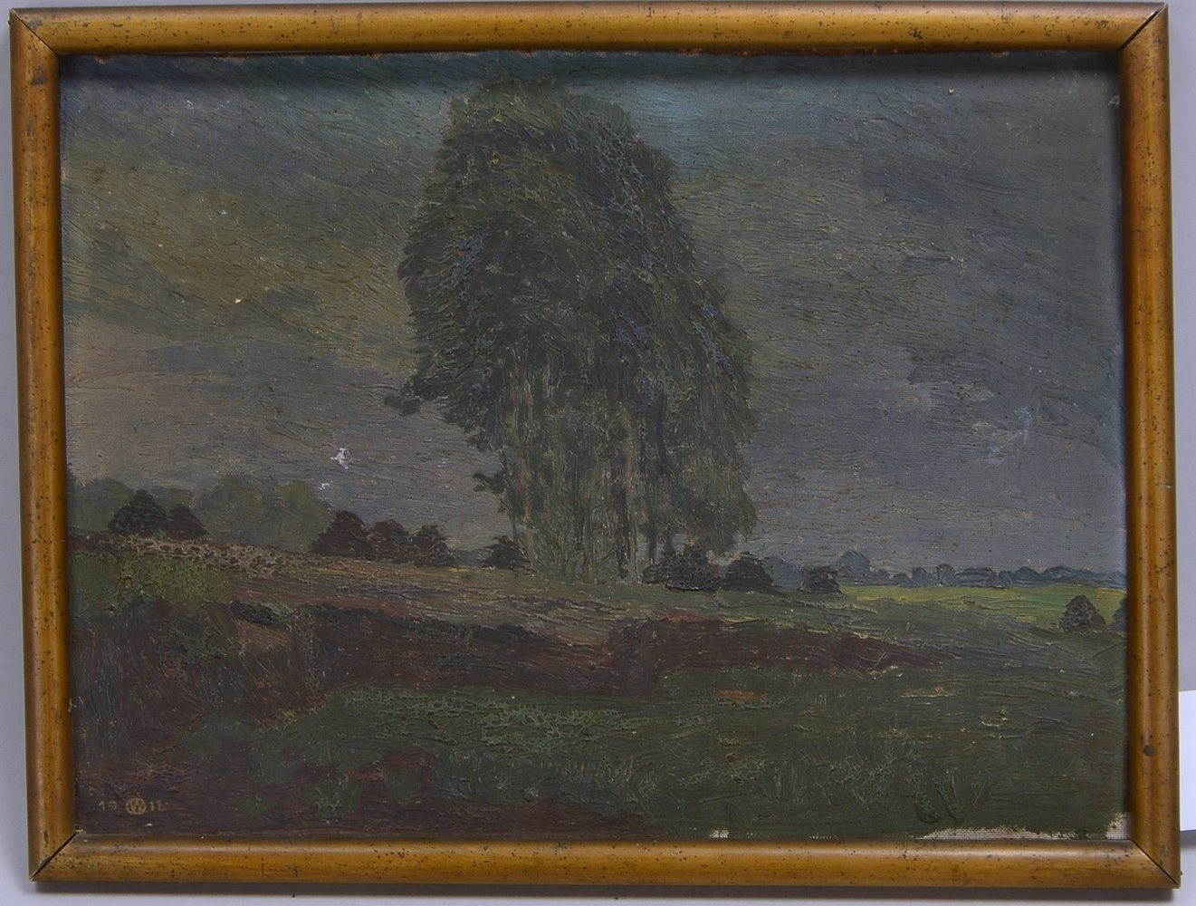 Ohler, Willy, 'Moorland', Öl/Lw, auf Karton gez., dat. '1911'; Maße 31,5 x 42,5 cm