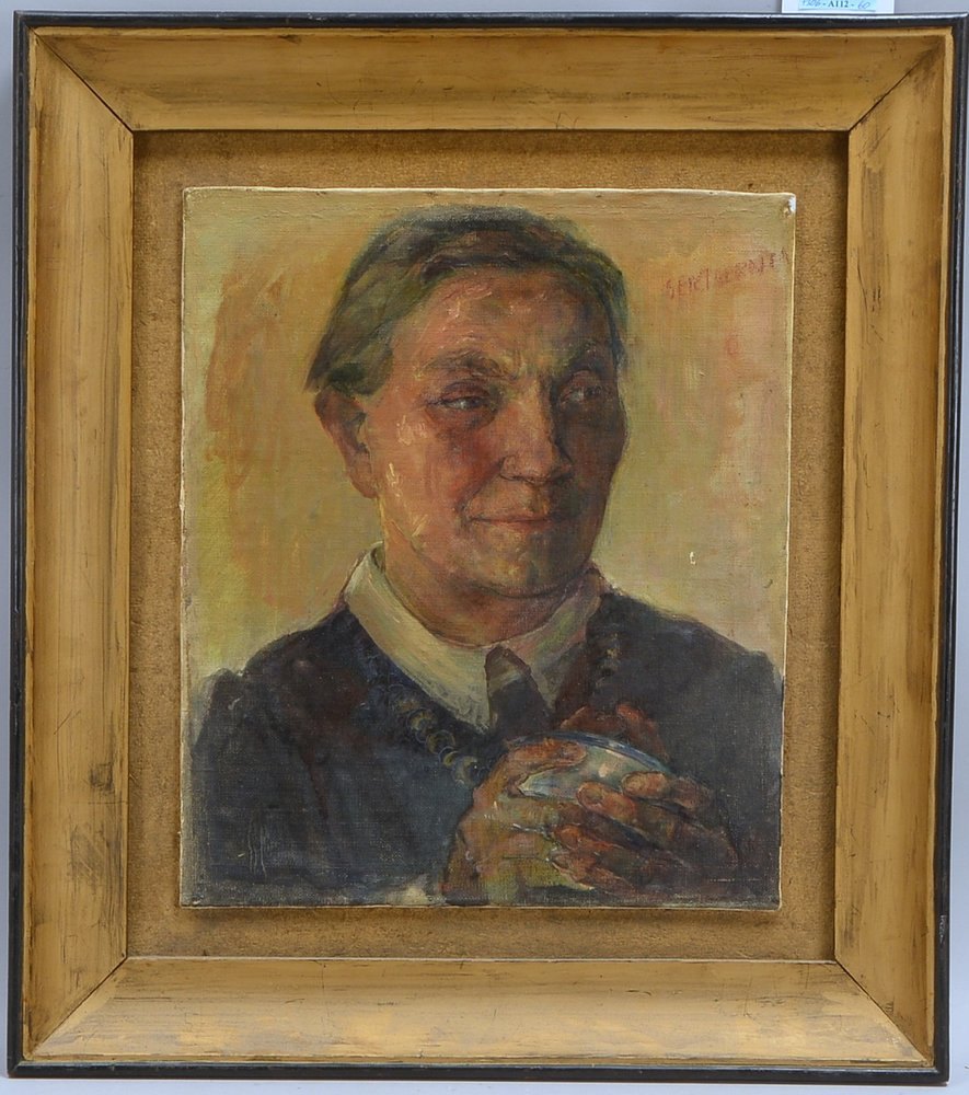 Sertürner, Wernhera, 'Portrait Gertrud Kraut', Öl/Lw, sign.; Rahmenmaße 52 x 46 cm
