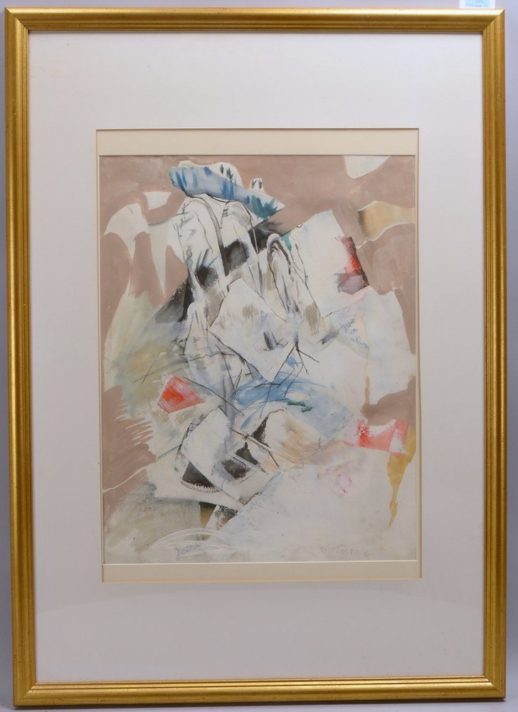Sertürner, Wernhera, 'Etüden' - OT, Tempera/Papier, sign.; Rahmenmaße 106 x 76 cm