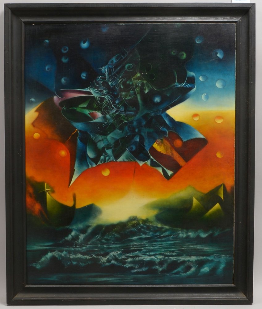 Zielinski(?), Wojciech, 'The Crash' - OT, Öl/Lw, verso sign./bet.; Rahmenmaße 92 x 76 cm