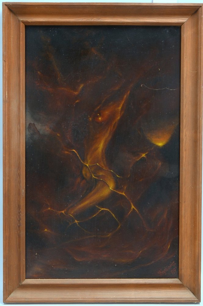 Kyskiewicz(?), 'Weiblicher Akt', Öl/Lw, unten re. sign./dat.; Rahmenmaße 70 x 46 cm